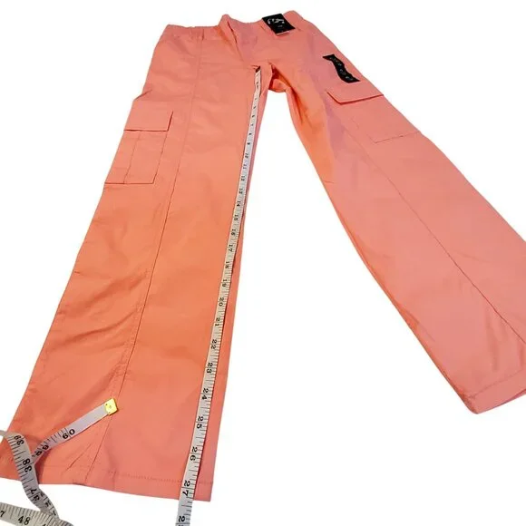 Art Class Girls Cargo Pants Relaxed leg  XL 14 Coral Cotton & Recycled Polyester - Picture 5 of 9